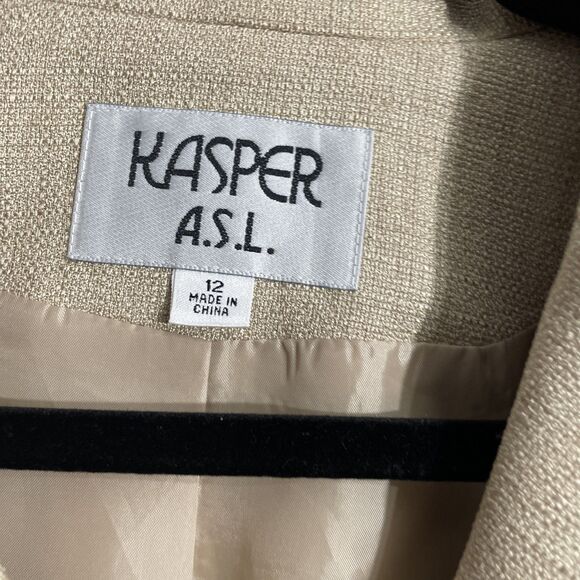 Kasper ASL Skirt Suit Embroidered Blazer with Matching Skirt Size 12 - Picture 5 of 16